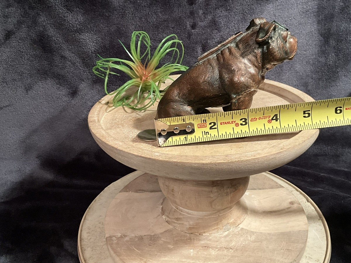 1930's Ronson Art Metalworks English Bulldog Table Lighter - See