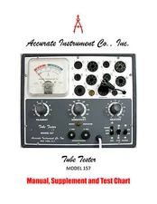 1967 Manual for Accurate Instrument Model 157 Tube Tester + Supplement
