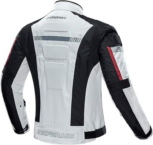ZYXFORMIS Veste blouson moto homme sport noir/blanc taille XL *NEUF* - Imagen 2 de 6