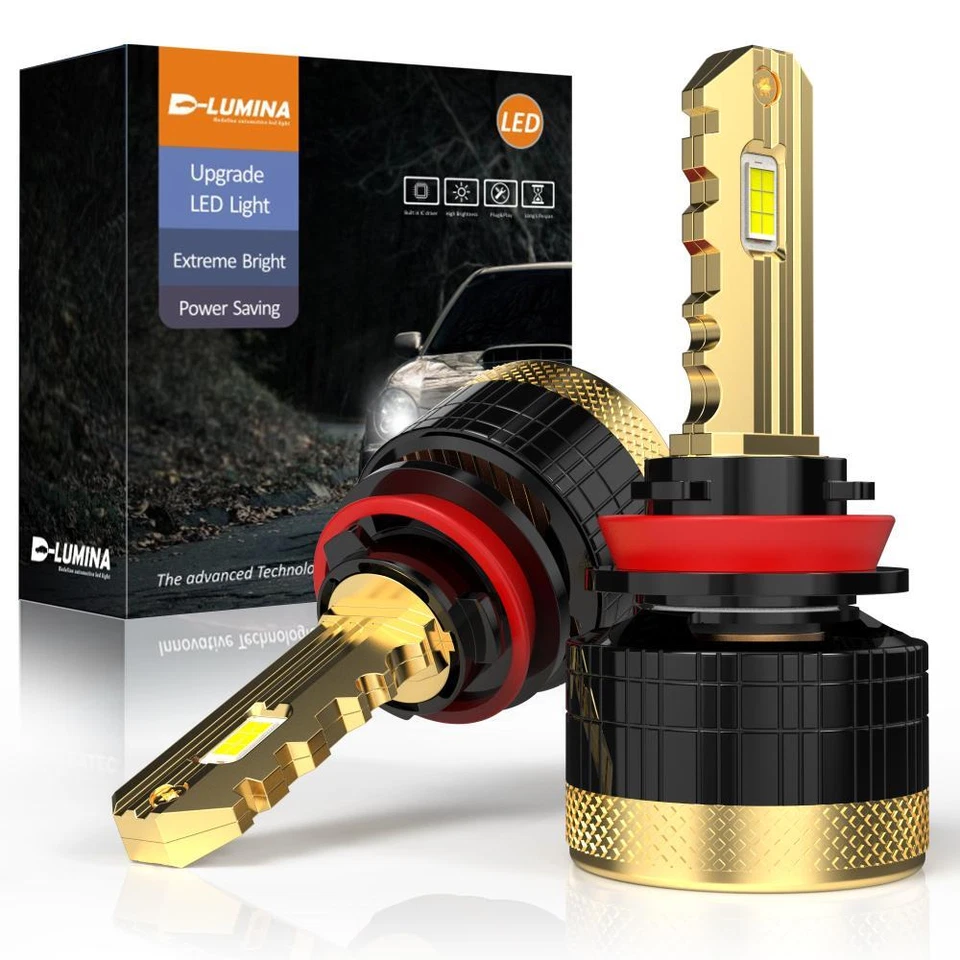 2X H9 LED Headlight Upgrade Bulbs, 120W 12000LM 6500K White Canbus LED Kit - Image 2 of 4