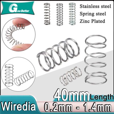 40mm Long Compression Spring 2mm - 25mm Diameter，Pressure / coiled ...