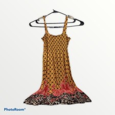 OB Fashion Womens Size XL Multi Colored Stretchy Sundress