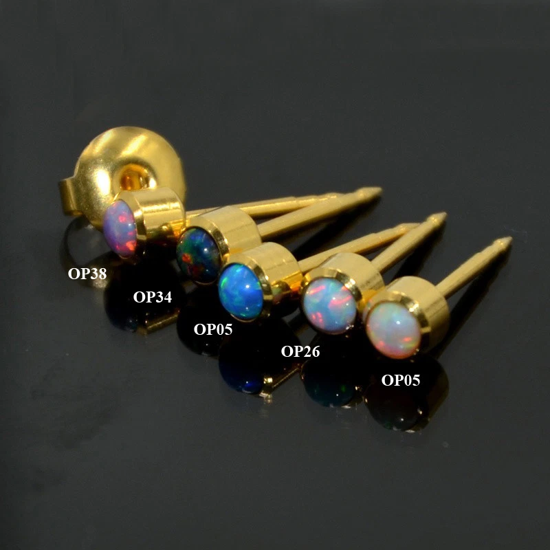 Surgical steel sales opal earrings