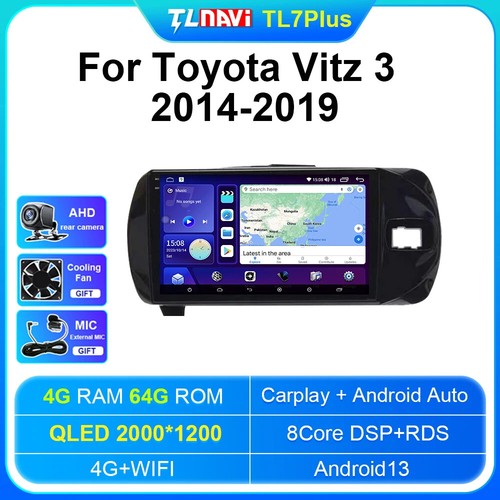 Android Wireless Carplay For Toyota Vitz 3 XP130 2014-2019 RHD Car Stereo Player - Picture 21 of 48