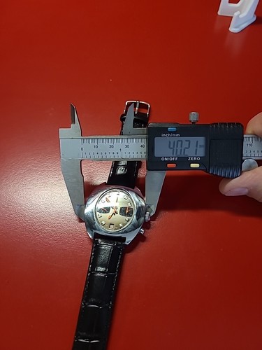 Superbe montre Chronograph homme acier chrome Panda - Foto 10 di 13
