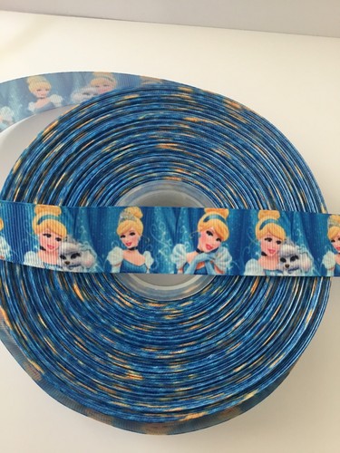 CINDERELLA Grosgrain Ribbon 1 inch (25mm) width, for craft, hair, cake deco etc - Picture 2 of 2