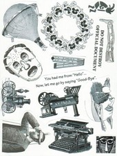 Unmounted Rubber Stamp Plate, Unmounted/Uncut Pink Rubber Stamps