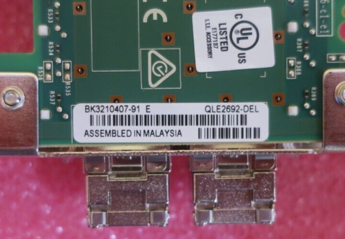 Dell QLogic QLE2692 Dual Port 16Gb FC PCIe x8 Host Bus Adapter HBA YCVFG + SFP - Zdjęcie 8 z 8