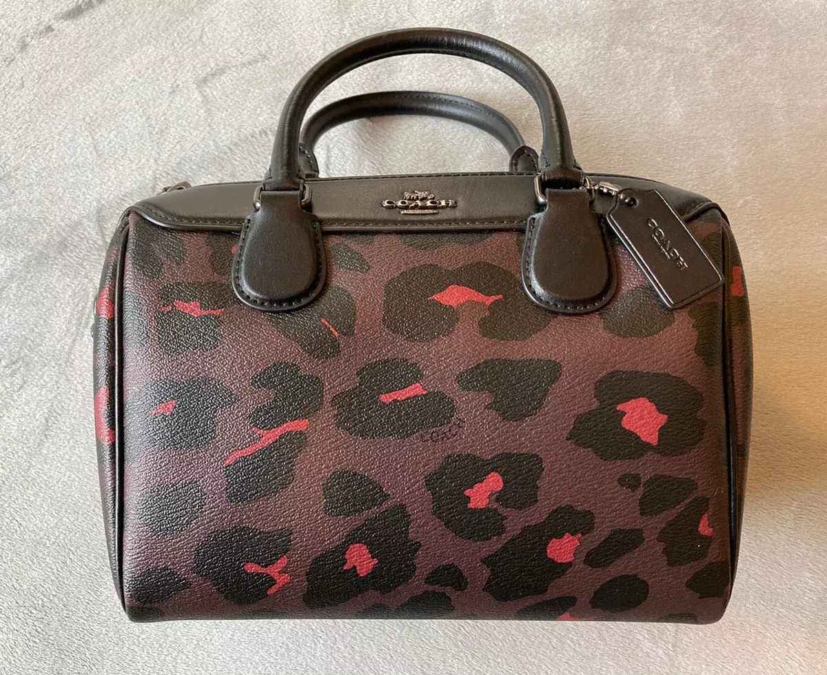 NEW Coach Mini Bennett Leopard Print Satchel eBay
