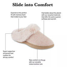 Isotoner Women s Classic Comfort Hoodback Slipper M,L,XL