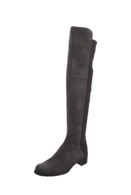 Pristine Stuart Weitzman Gray Suede Over The Knee 5050 Riding Boots Sz 6M