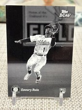 2023 Topps Black and White #3 Esteury Ruiz RC (Base) Oakland Athletics