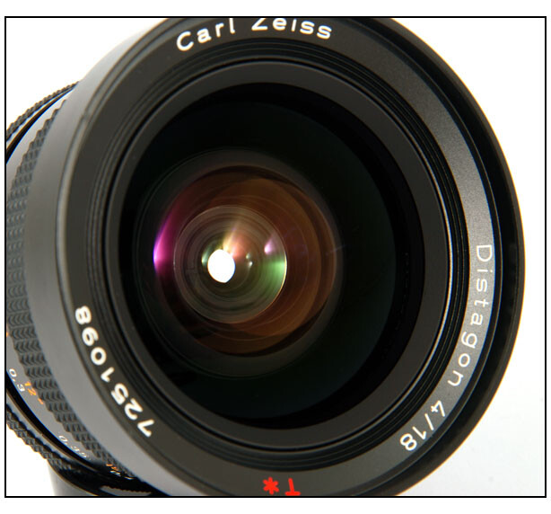 Ex+ Contax Carl Zeiss Distagon T* 18mm f/4 MMJ Lens Black w/ Caps