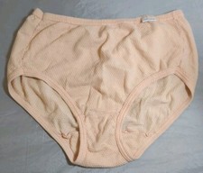 Vintage Jockey Peach Cotton Briefs Granny Panties 6 Medium Made in USA NWOT