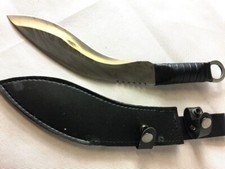 SURVIVAL HUNTING KNIFE KUKRI GURKHA MACHETE /W SHEATH Sliver
