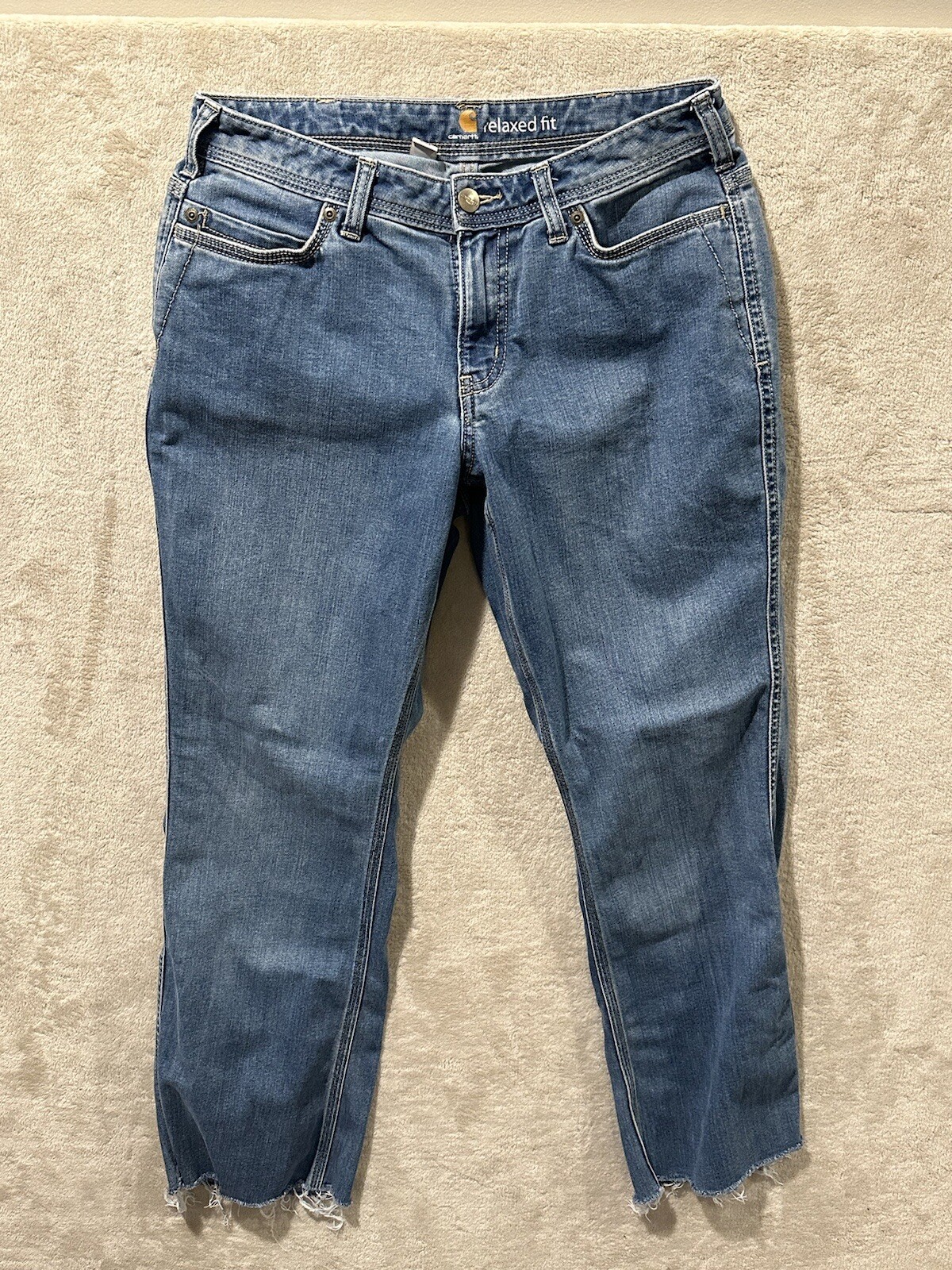 Carhartt Jeans Womens Size 6 Short Relaxed Fit Straight Leg Jeans