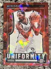 2021-22 Contenders Optic Kevin Durant Uniformity Red Cracked Ice SP Jets MINT