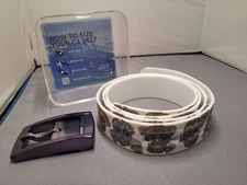 C4 Adjustable Belt " Day of the Dead"  Belt --- White Black Buckle NEW