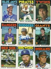 1986 Topps JIM CLANCY Signed Card autograph BLUE JAYS 