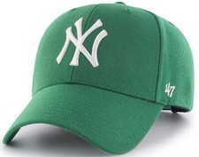 Forty Seven 47 Brand MVP New York Yankees Curved Visor Snapback Cap Kelly Green