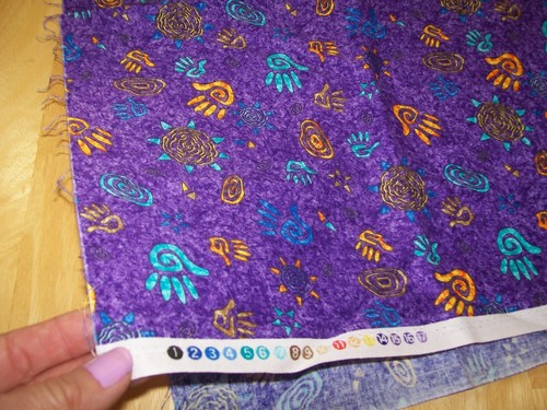 New Fabri Quilt Ancient Messages Purple Cotton Fabric Material 22 1/2" x 42" - Picture 4 of 7