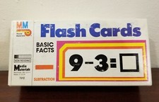 Media Materials Self Teaching Flash Cards Subtraction Complete Vtg