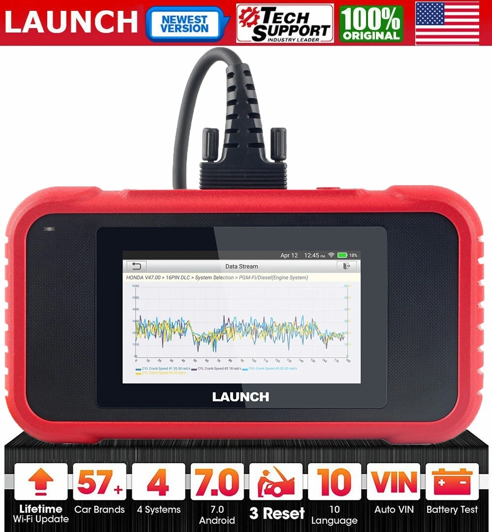 LAUNCH X431 CRP123E OBD2 Code Reader for Engine ABS Airbag SRS Transmission