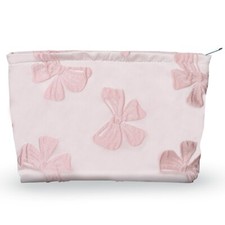 Makeup Bag Large Capacity Elegant Bow Preppy Cosmetic Bag Aesthetic Design Ca...