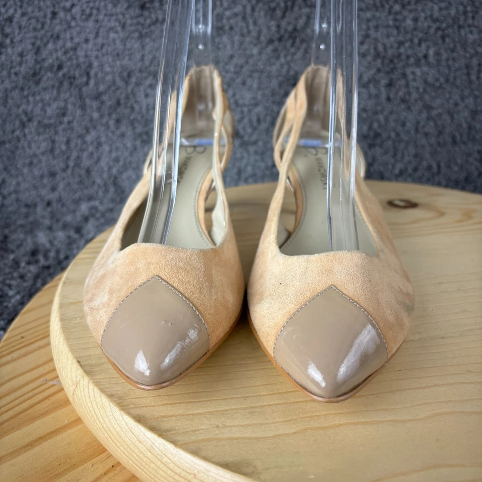 Zapatos de salón B Makowsky de tacón de gatito para mujer 7,5 gamuza tostada punta sin cordones Foto 3 de 4