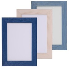 CORNICE IN LEGNO PIATTINA DA 2 CM BLU AVORIO AZZURRO DISPONIBILE IN 54 FORMATI