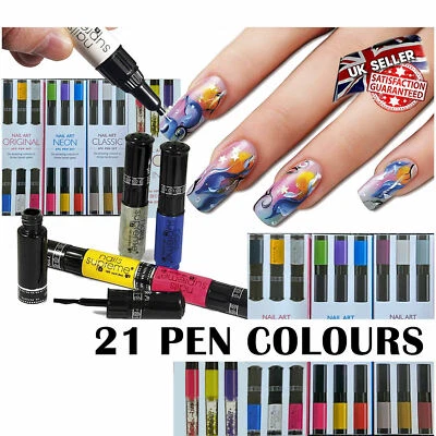 Nail Art Pens Set Varnish Polish Decorate Design Nails Supreme 21 PENS CRAFT KIT