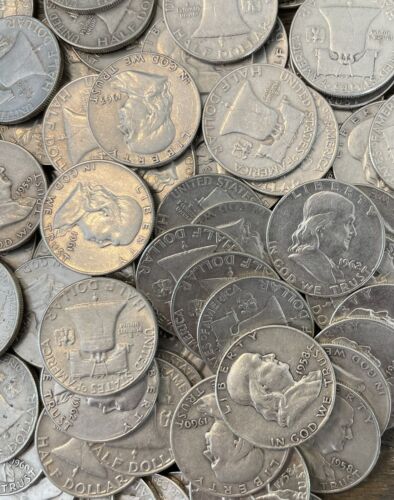 Franklin Half Dollars , 90% Silver, Circulated, Choose How Many FREE SHIPPING! - Picture 2 of 5
