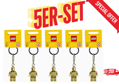 LEGO MINIFIGUREN: Gold Minifigure Key Chain (850807) Schlüsselanhänger 5er-SET