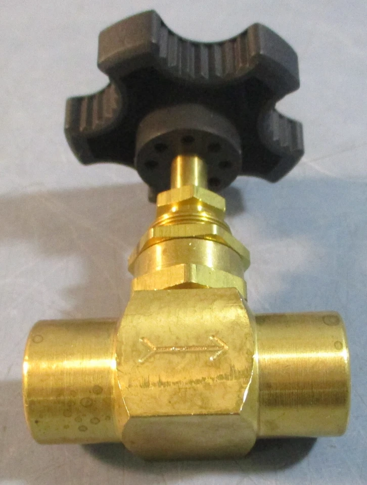 Латунный игольчатый клапан MSC Industrial Supply 62229307 1/4 дюйма прямой макс. лот из 2 - Изображение 3 из 4