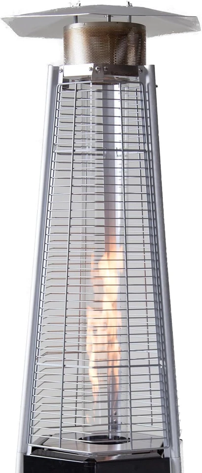 STUFA AEREA PIRAMIDE ESAGONALE FUNGO A GAS 13 KW 25MQ TERMOPATIO COLORE NERO - Immagine 3 di 4