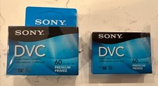 Lot of 3 Sony Premium DVC Digital Video Cassette 60 Minute MiniDV Tapes DVM60PRR
