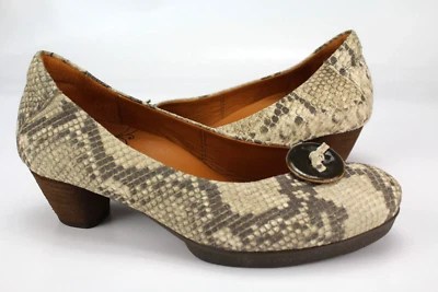 Think Gr.37,5 Damen Halbschuhe Ballerinas Slipper Pumps Natur Leder TOP 468 D - Bild 1 von 4