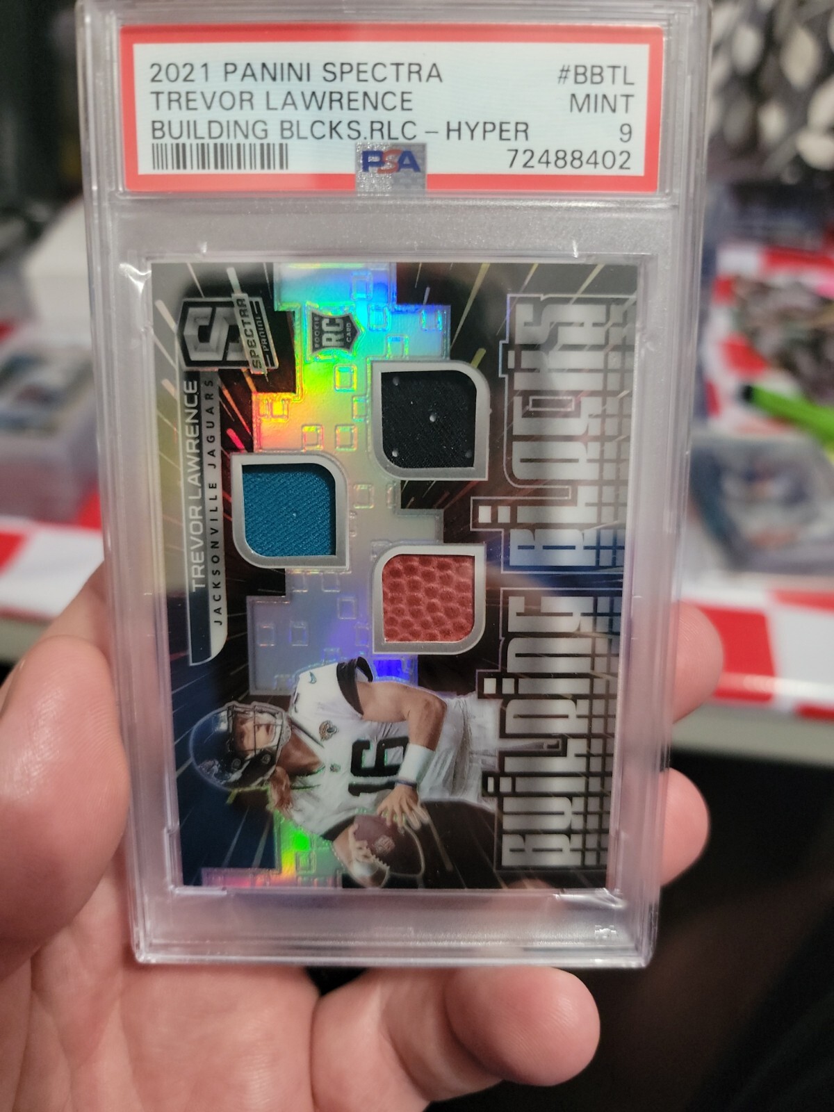 Trevor Lawrence Panini Spectra Building Blocks Relics #BBTL Hyper