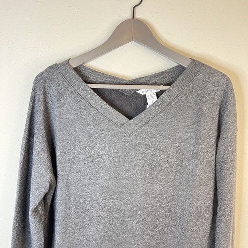 ATHLETA Coaster Luxe Fleece Women’s V-Neck Charcoal Sweatshirt Size Small NEW - Picture 7 of 12
