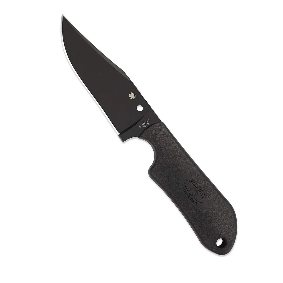 Spyderco Street Beat Fixed Blade Knife with 3.51" VG-10 Steel Black Blade and... - Image 2 of 4