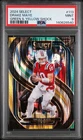 PSA 9 Drake Maye 2024 Panini Select Green & Yellow Shock RC
