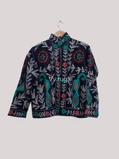 Uzbek Suzani Jacket Boho Embroidered Coat  Handmade Embroidery Jacket
