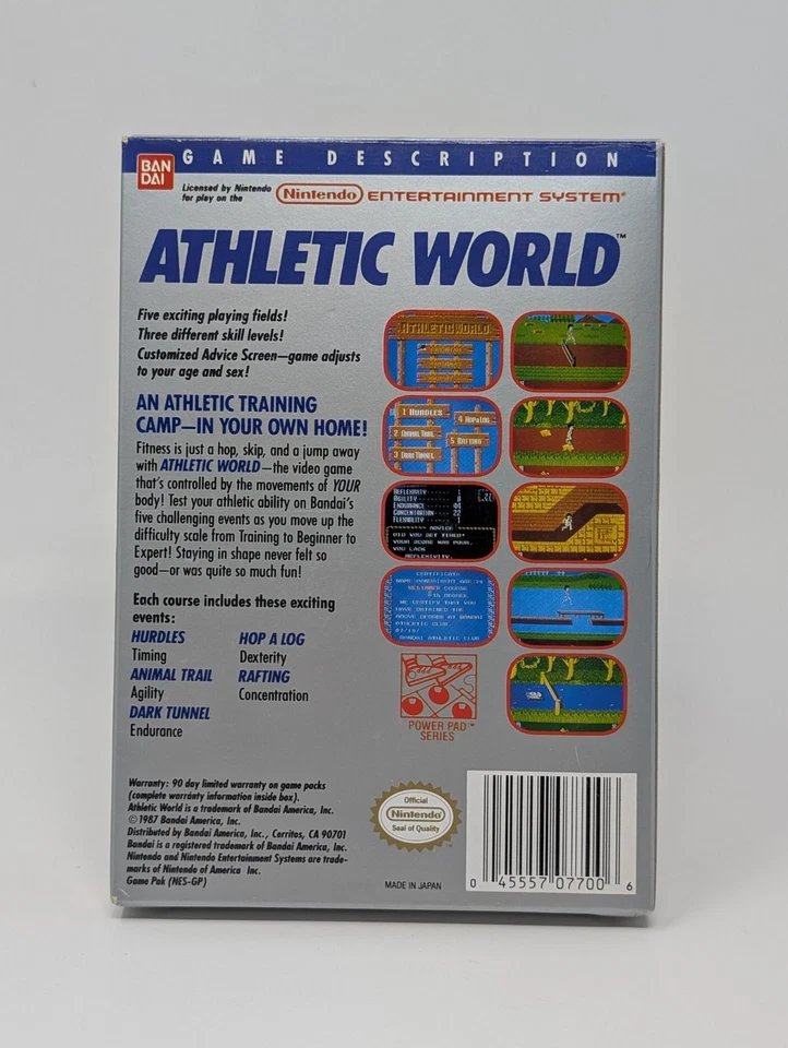 Athletic World (Nintendo NES) - CIB Complete Near Mint - Image 2 of 4