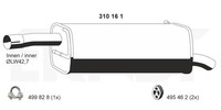 Ernst EndschalldäMpfer (310161) FüR Ford Fiesta V Mazda 2 | Auspufftopf