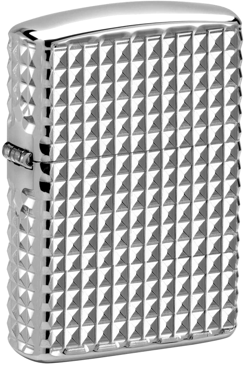 Zippo 48880, 3-D Diametric Diamond Multi-Cut Armor HP Chrome Lighter