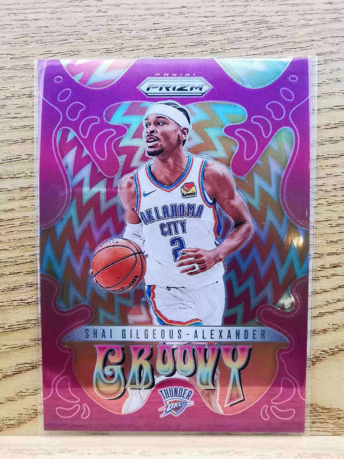 2024-25 Shai Gilgeous-Alexander Panini Prizm Groovy Case Hit SSP Insert #2
