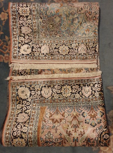 Seiden Handgeknüpfter Orientteppich LEBENSBAUM 124×192cm Vintage Seide Teppich - Bild 17 von 24