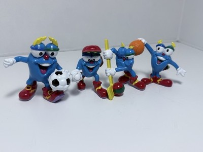 Vintage 90s Atlanta Olympic Games Izzy Mascot, Lot of 4 PVC Figures