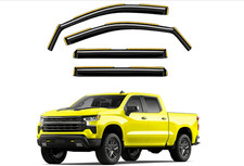 in-Channel Window Visors Rain 2019-2024 Trucks Chevy Silverado/GMC Sierra 1500