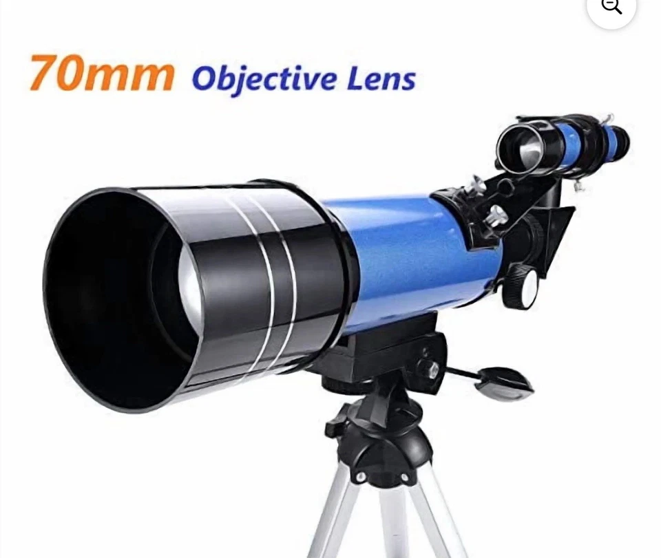 MaxUSee F400X70MM Kids Refractor Telescope Aluminum Tripod 1.25" Moon Filter  - Image 4 of 4